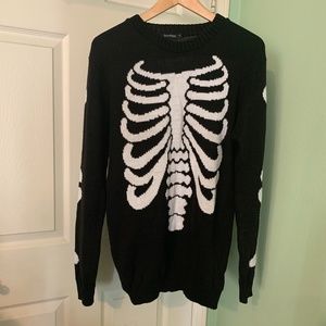 Boo Hoo knit Long Sleeve Skull Bones Sweater